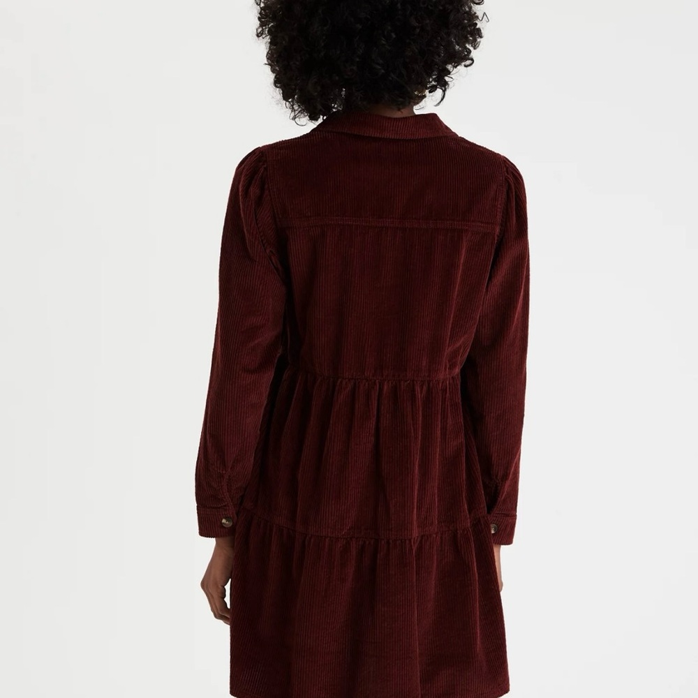 American Eagle Outfitters Burgundy Corduroy Dress - Picture 2 of 8